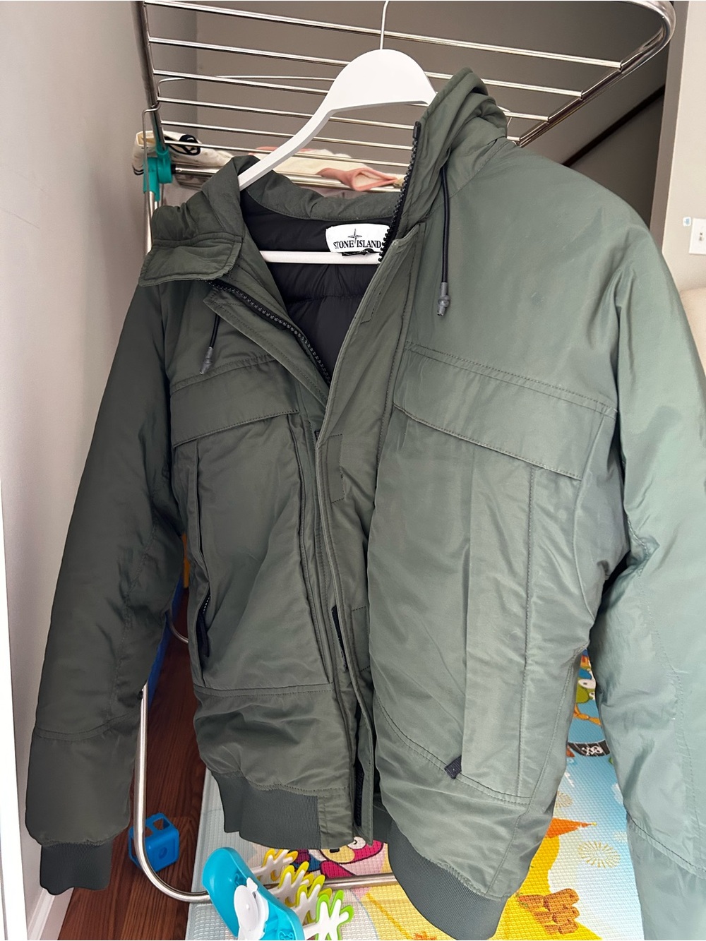 Stone Island Military Green Hooded Field Jacket